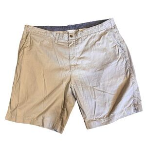 Ralph Lauren Beige Flat-Front Cotton Shorts